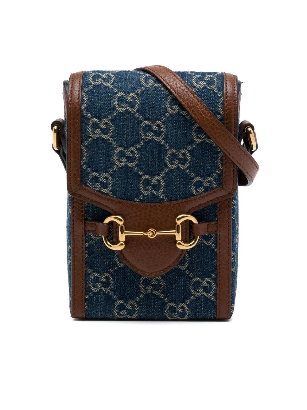 Gucci Mini Gg Denim Horsebit Crossbody #350630G89B